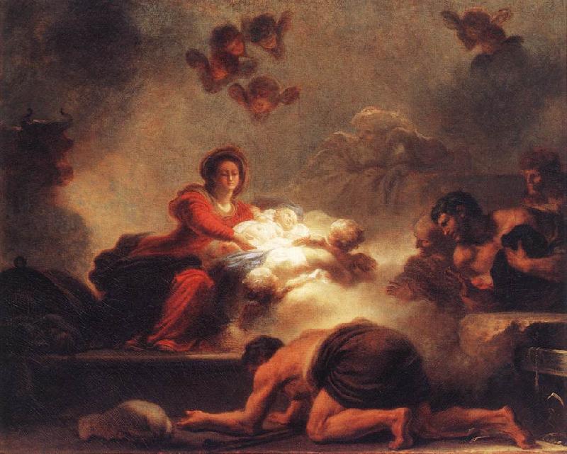 Jean-Honore Fragonard Adoration of the Shepherds oil painting image